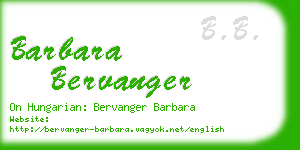 barbara bervanger business card